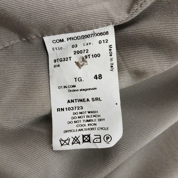 Armani Collezioni Wool Tweed Padded Shoulder Blazer Italy Authentic Womens 12 - Picture 6 of 8